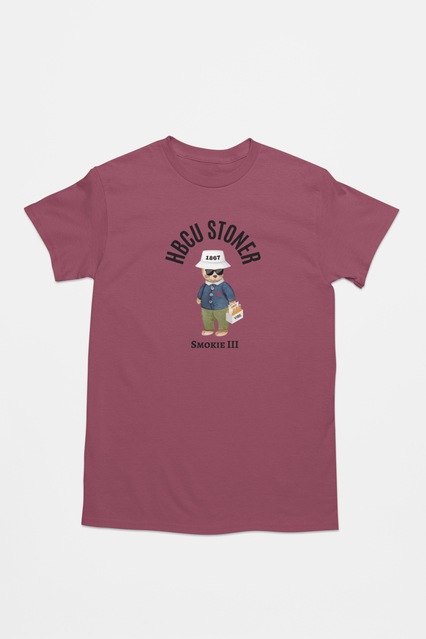 HBCU Stoner Bear Unisex Heavy 100% Cotton T-Shirt - SchoolHouse United