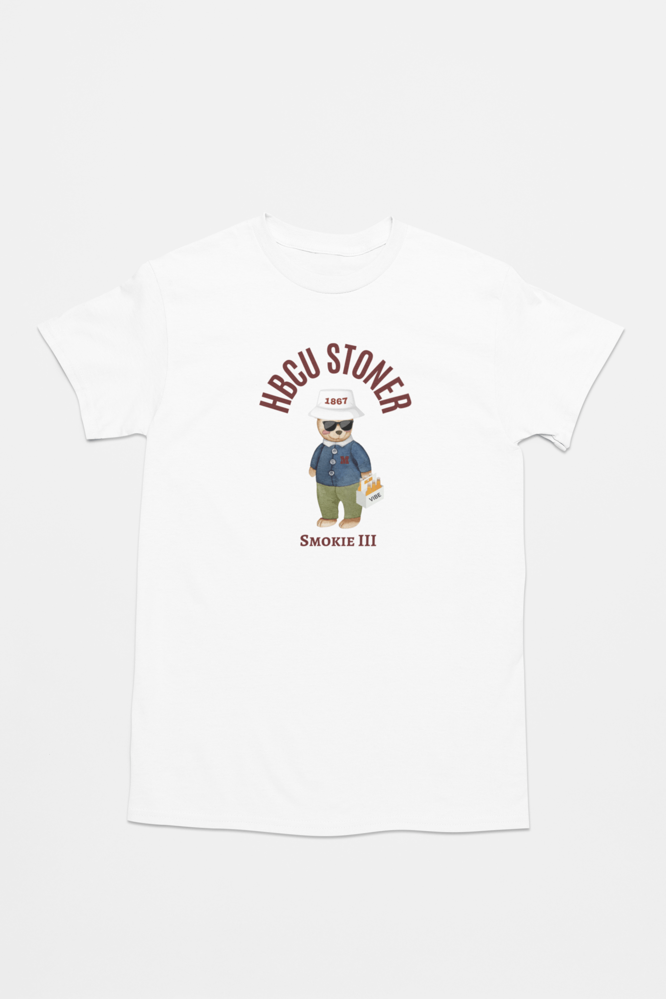 HBCU Stoner Bear Unisex Heavy 100% Cotton T-Shirt